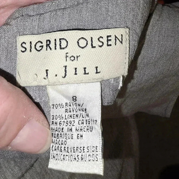 Sigrid Olsen for J. Jill Vintage Lagenlook Linen Blend Tank Shift Dress 8 or M - Picture 4 of 6